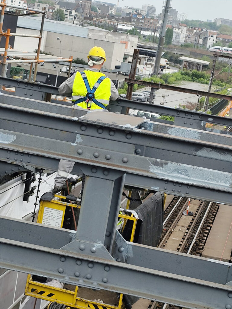 Sandblasting & Protective Painting of Railway Bridge Steel Structure