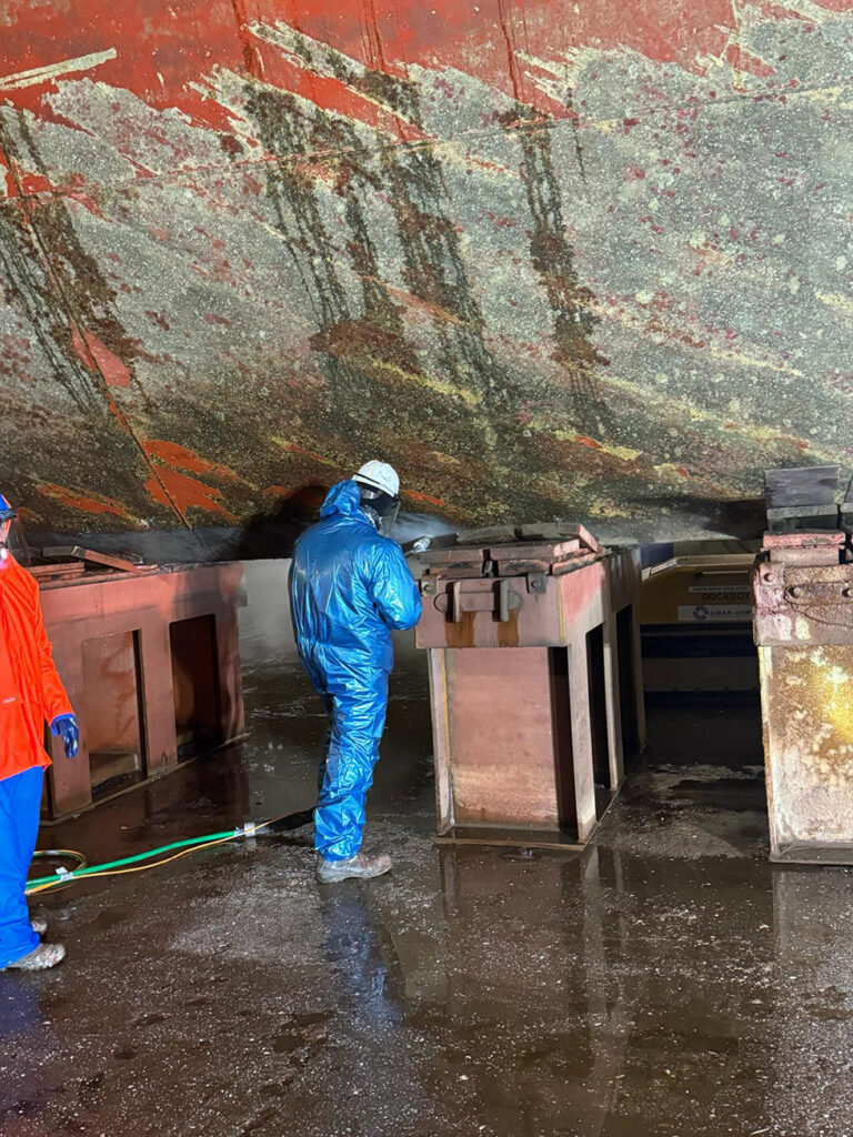Abrasive Blasting & Marine Coating of Cruise Ship - Dry Dock Operations