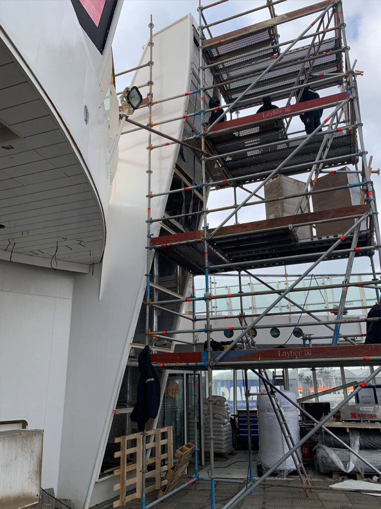Abrasive Blasting & Marine Coating of Cruise Ship - Dry Dock Operations
