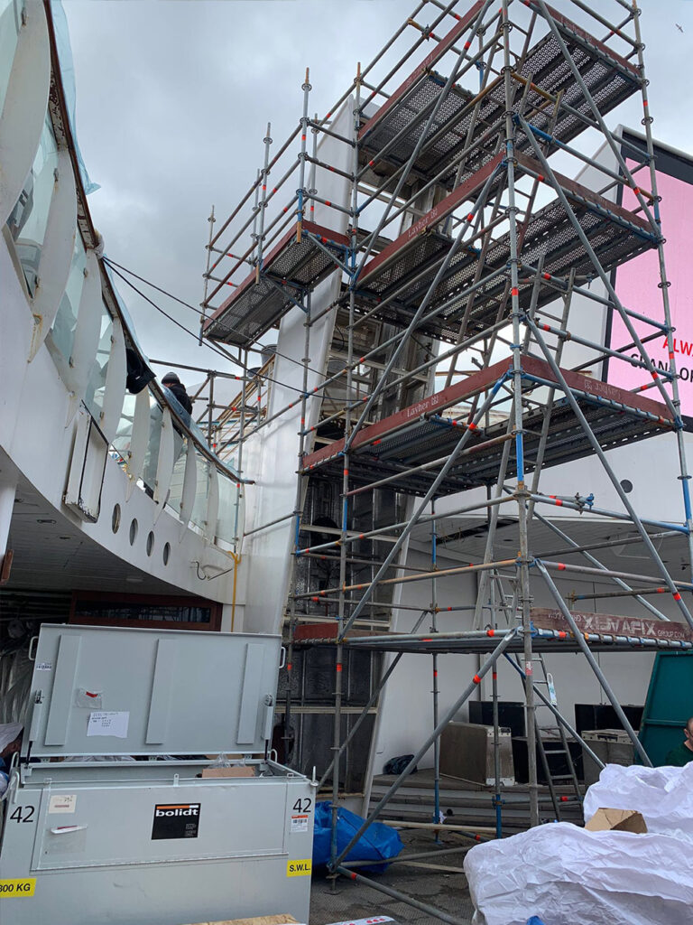 Abrasive Blasting & Marine Coating of Cruise Ship - Dry Dock Operations