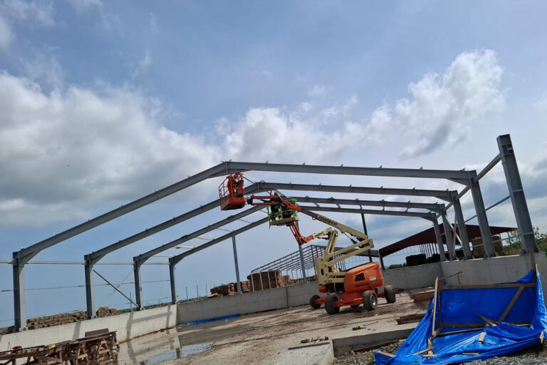 design construction of industrial steel hall Romania