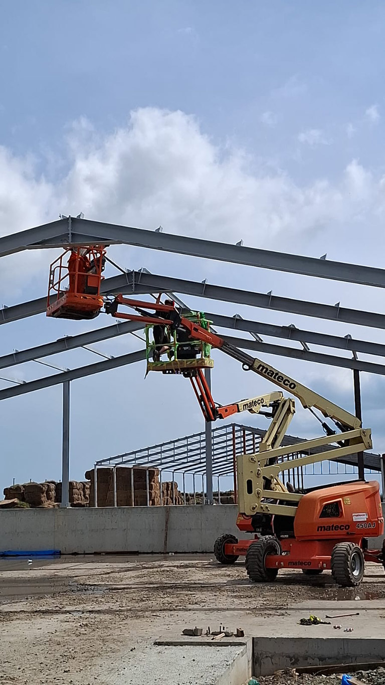 design construction of industrial steel hall Romania