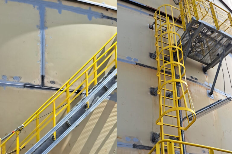 sandblasting painting storage tanks